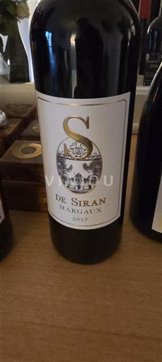 Bordeaux Margaux Château Siran S de Siran 2017