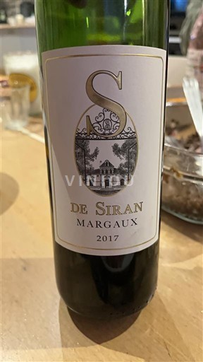 Bordeaux Margaux Château Siran S de Siran 2017