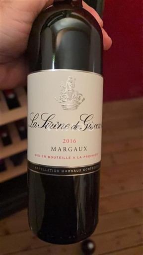 Bordeaux Margaux La Sirène de Giscours 2016