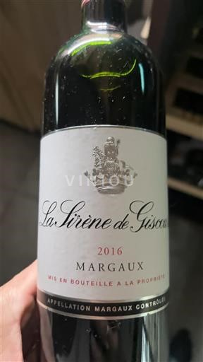 Bordeaux Margaux La Sirène de Giscours 2016