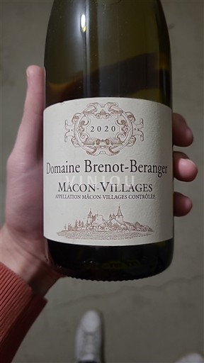 Burgundi Mâcon ja Mâcon-kylät Domaine Brenot-Beranger 2020