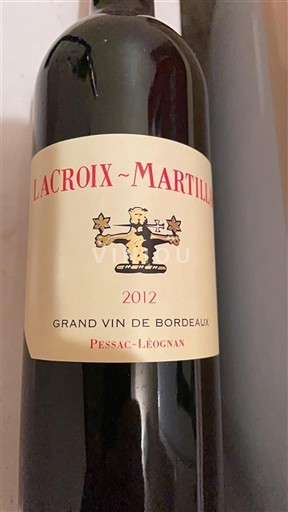 Bordeaux Pessac-Léognan Lacroix-Martillac 2012