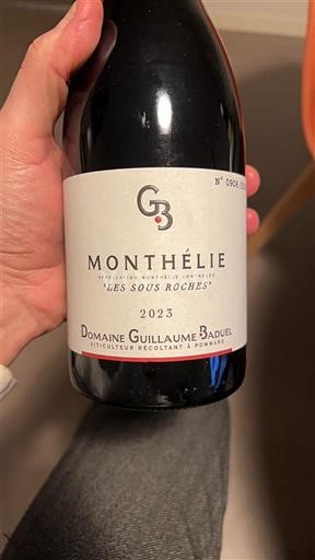 Borgoña Monthélie Domaine Guillaume Baduel Les Sous Roches 2023