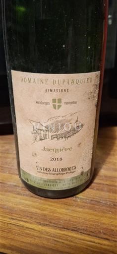 Alps and Rhodanian Region Wines of the Allobroges Domaine Pasquier Aimavigne 2018