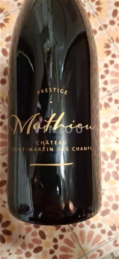 Languedoc Saint-Chinian Château Saint-Martin des Champs Prestige Mathieu Non Millésimé
