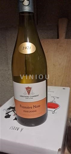 Alperna och Rhône-länderna Rhodendalarna Héritiers Gambert Première Note Marsanne 2021