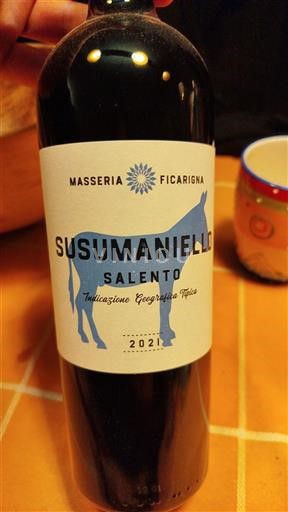 Puglia Susumaniello Salento Masseria Ficarigna Susumaniello 2021