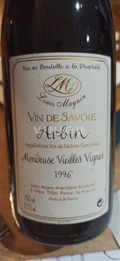 Savoyen und Bugey Mondeuse Louis Magnin Arbin 1996