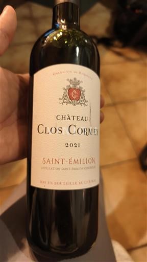 Bordeaux Saint-Émilion Château Clos Cormey 2021