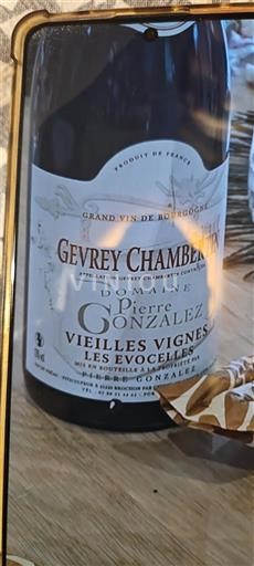 Bourgogne Gevrey-chambertin Domaine Pierre Gonza´lez Vieilles Vignes Les Evocelles Icke årgångsbetecknad