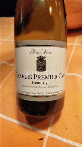 Burgundsko Chablis Premier Cru Olivier Tricon Beauroy 2022