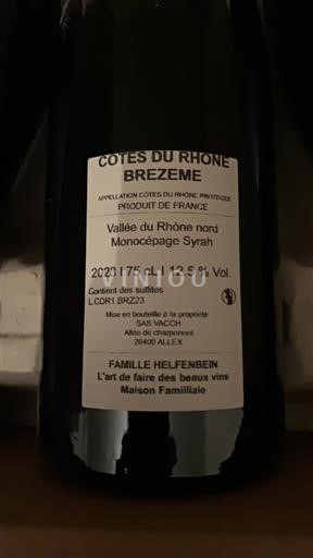 Rhône Valley Côtes du Rhône Famille Helfenbein Brezème 2023