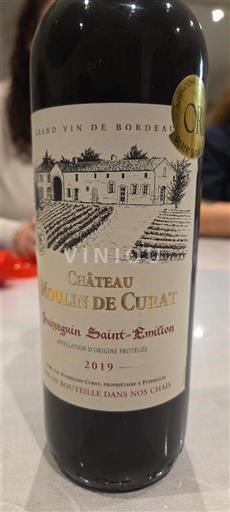 Bordeaux Lussac-saint-émilion Château Moulin de Curat 2019