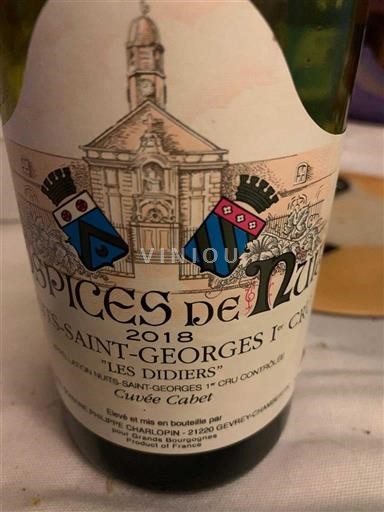 Burgundy Nuits-Saint-Georges Premier Cru Domaine S Epices de Nuits Gaber 2018