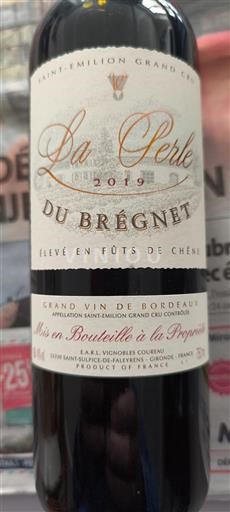 Bordeaux Saint-Émilion Grand Cru Grand Cru Château La Perle du Brégnet 2019