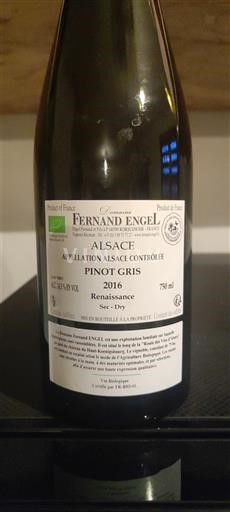 Alsace Domaine Fernand Engel Renaissance 2016