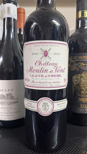 Bordeaux Lalande-de-Pomerol Château Moulin à Vent Collection 2018