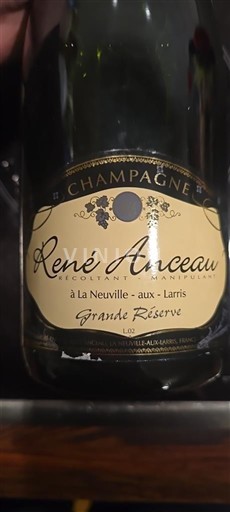 Champaña Champán René Anceau Grande Réserve Sin añada