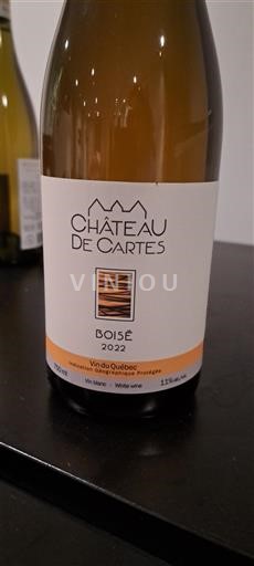 Rượu vang Blanc sec Boisé Château Cartes 2022 Canada Québec Không được chỉ định