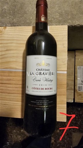 Burdeos Côtes-de-bourg Château La Gravière Héritage 2018
