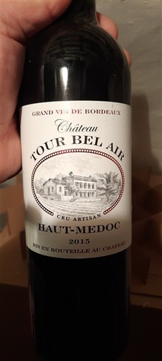 Bordeaux Haut-Médoc Château Tour Bel Air 2015
