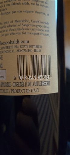 Toscana Brunello di Montalcino CastelGiocondo Không niên vụ