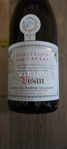 Rhônedalen Côtes-du-Rhône-Villages Héritage de Cavare Visan 2023