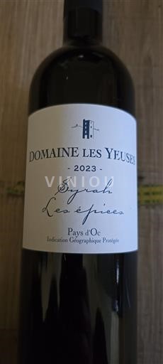 Languedoc và Roussillon Vùng đất Oc Domaine Les Yeuses Syrah Les épices 2023