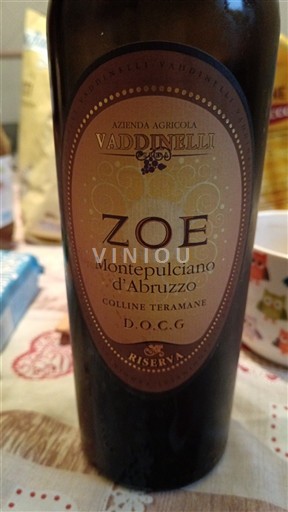 Abruzzerne Montepulciano d'Abruzzo Colline Teramane Vaddinelli Zoe 2009