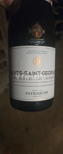 Burgund Nuits-Saint-Georges Premier Cru Patriarche Premier Cru - Les Vaucrains 2019