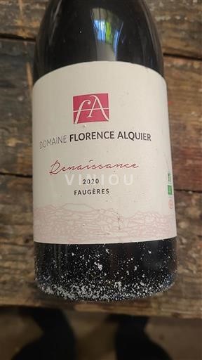 Languedoc Faugères Domaine Florence Alquier Renaissance 2020