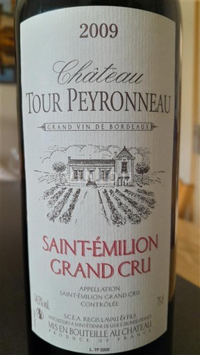 Bordeaux Saint-Émilion Grand Cru Grand Cru Château Tour Peyronneau 2009