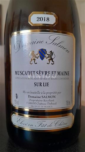 Rượu vang Blanc sec Sur Lie Domaine Salmon 2018 Pháp Thung lũng sông Loire Muscadet Sèvre et Maine AOC