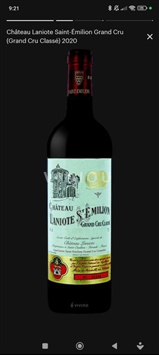 Bordeaux Saint-Émilion Grand Cru Grand Cru Château Laniote 2020