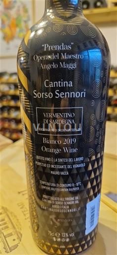 Sardaigne Vermentino di Sardegna Cantina Sorso Sennori Prendas 2019