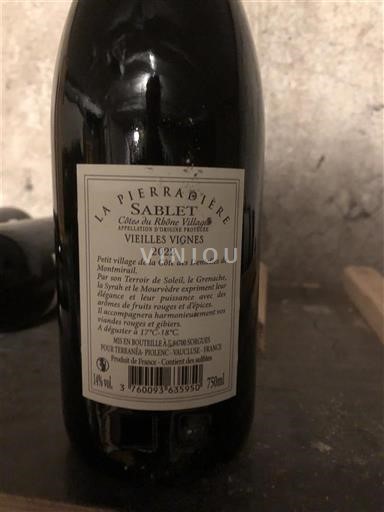 Rhônen laakso Määrittelemätön La Pierrière Vieilles Vignes 2022