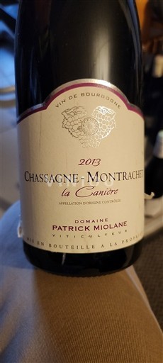 Burgundy Chassagne-Montrachet Domaine Patrick Miolane La Canière 2013