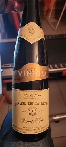 Alsace Domaine Ernest Breitel Pinot Noir 2007