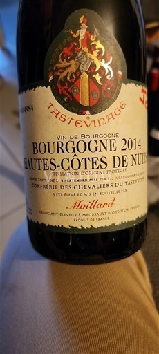 Bourgogne Hautes Côtes de nuits Moillard 2014