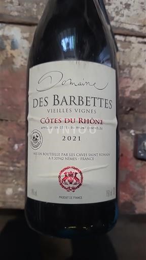 Valle del Rodano Côtes-du-Rhône Domaine S Barbettes Vieilles Vignes 2021