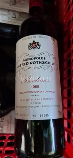 Бордо Monopoles Alfred Rothschild 1988
