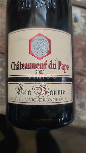 Valle del Ródano Châteauneuf-du-Pape. La Baume 2003