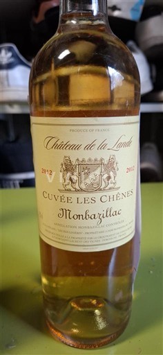 Sudoeste Monbazillac Château La Lande Les Chênes 2012