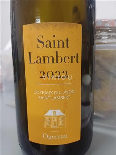 Loiren laakso Coteaux-du-Layon Domaine Ogereau Saint Lambert 2022