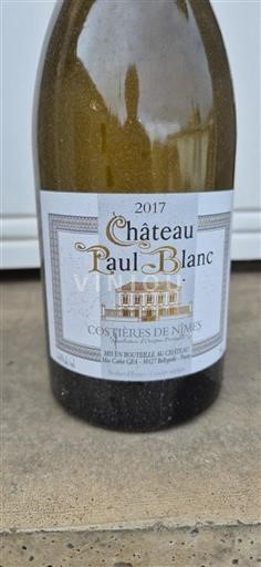 Vale do Ródano Costières de Nîmes Château Paul Blanc 2017