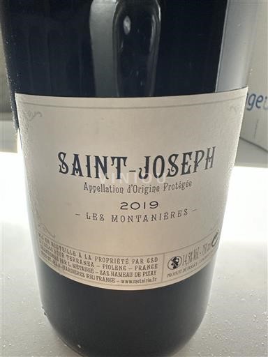 Rhône Valley Saint-Joseph Les Montanières Les Montanières 2019