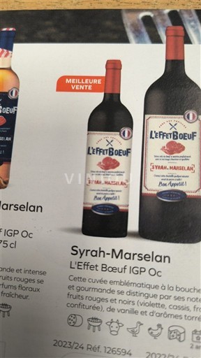 Languedoc Không được chỉ định L'Effet Boeuf Syrah-Marselan Không niên vụ