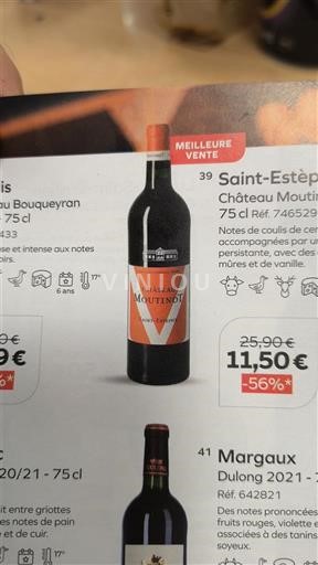 Burdeos Saint-Estèphe Château Moutte Blanc Sin añada