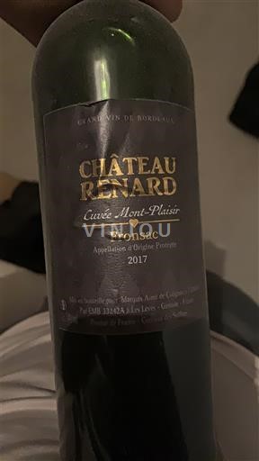 Bordeaux Fronsac Château Renard Mont-Plaisir 2017
