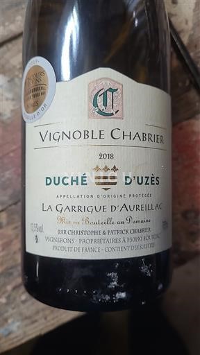 Rhône Valley Duché d'Uzès Vignoble Chabrier La Garrigue d’Aureillac 2018